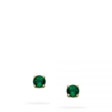 emerald & gold earrings