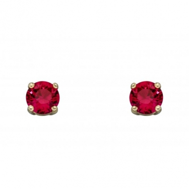 9ct Gold & Ruby Earrings
