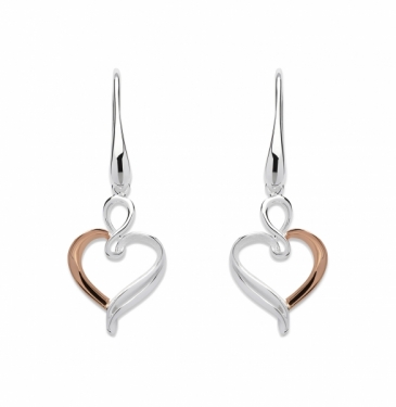 Silver and rose gold plated Earrings