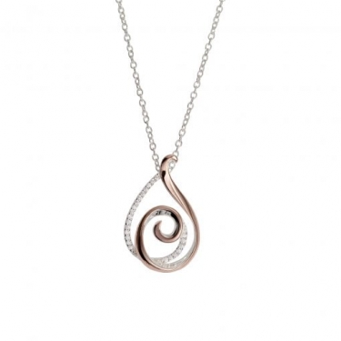 Sterling Silver & Rose Gold Necklace